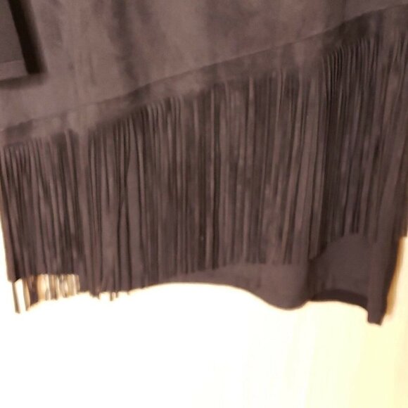 INC International Concepts Suede And Fringe Top Large - Picture 4 of 6